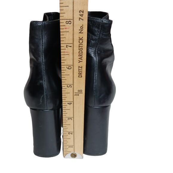 MARNI Ankle Booties Moto Biker Heeled Boots Black Soft Leather Size 38 8 - Picture 5 of 16